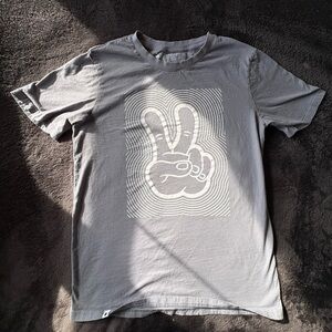 Dutch Bros Gray Tee with Peace Graphic